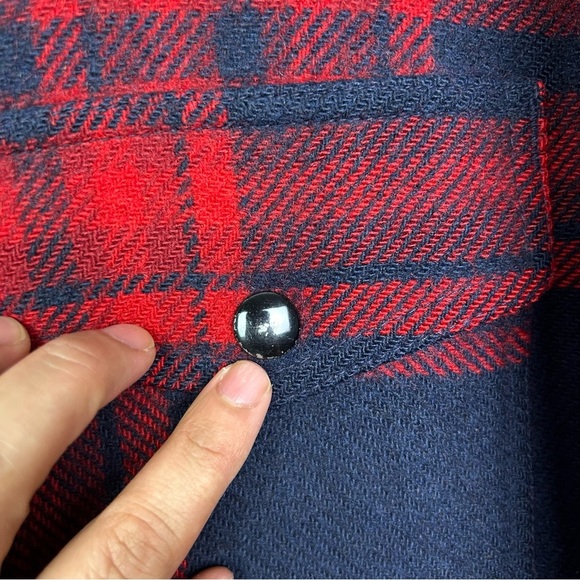 Vintage Pendleton virgen wool buffalo plaid men’s coat jacket M hunting mackinaw - Picture 3 of 11